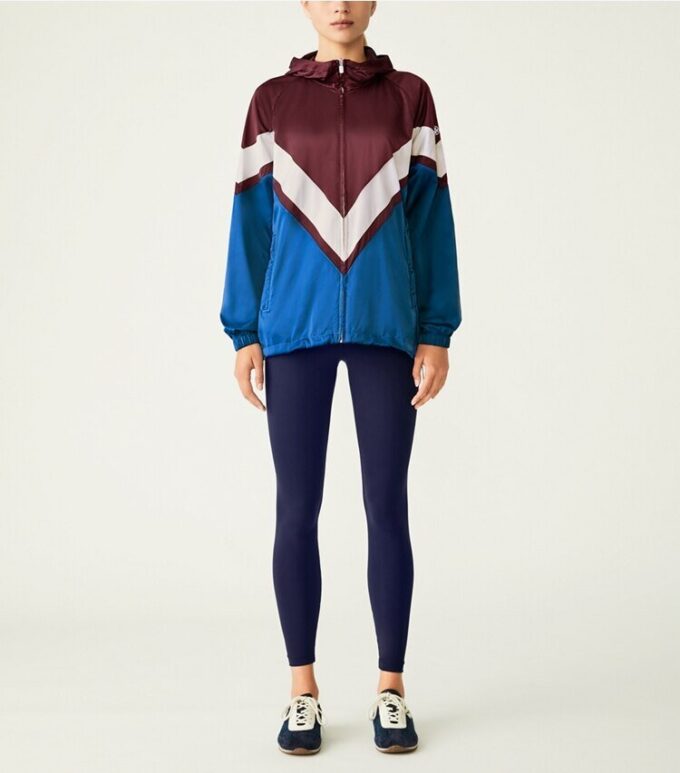 Veste de course en satin chevron haute performance Veste de course en satin chevron haute performance