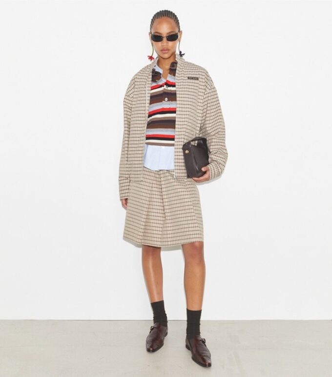 Veste de golf en nylon à carreaux Veste de golf en nylon à carreaux
