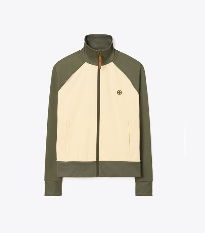 Veste de survêtement zippée à blocs de couleur Veste de survêtement zippée à blocs de couleur