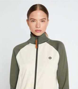 Veste de survêtement zippée à blocs de couleur Veste de survêtement zippée à blocs de couleur
