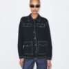 Veste en laine surpiquée Veste en laine surpiquée