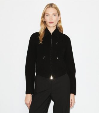 Veste motard en laine T Monogram