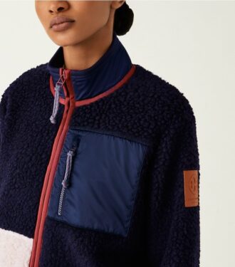 Veste polaire color block